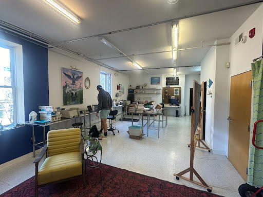 Inside the lab space with research equipment